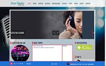 Site pronto para Rádio online